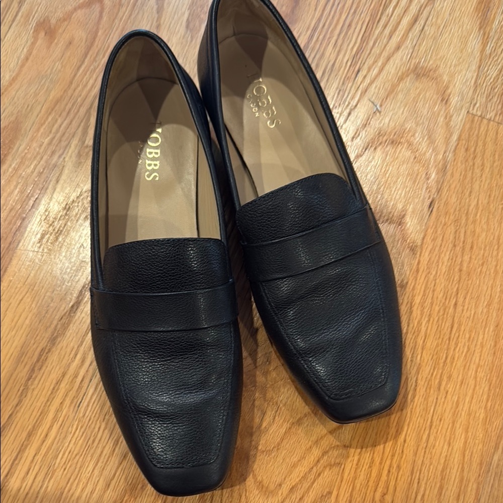 Hobbs Black Leather Loafers